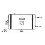 German Pool 德國寶 GPU-6.5E V J J10 25公升 橫掛牆式 圓型中央儲水式電熱水爐 (右邊出入水) (前置發熱線) (外置電箱)